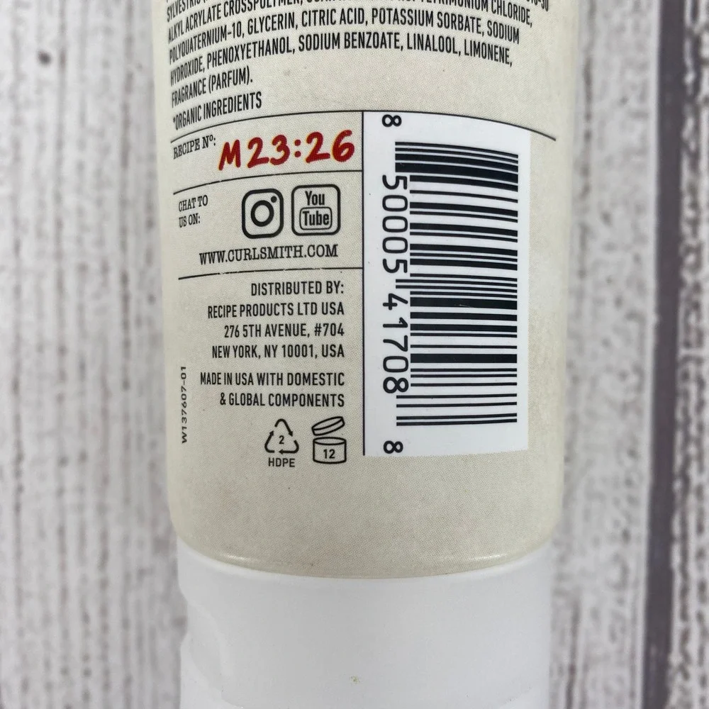 Curlsmith Wash & Scrub Detox Pro-Biotic Shampoo 8oz Clarifying Scalp Scrub